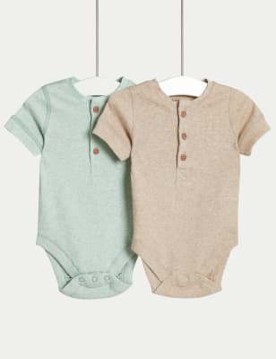 

M&S Collection Pack de 2 bodies de algodón (6 ½ lbs-3 años) - Calico Mix, Calico Mix