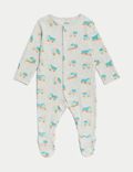 3pc Pure Cotton Tractor Sleepsuits (6½lbs-3 Yrs)