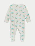 3pc Pure Cotton Tractor Sleepsuits (0-36 Months)