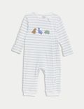 2 件装纯棉恐龙图案连身睡衣（0-3 岁）