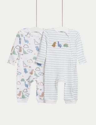Pyjama bébé en velours blanc motifs dinosaure, girafe et