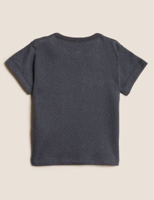 

M&S Collection Camiseta 100% algodón con barco (0-12 meses) - Charcoal, Charcoal