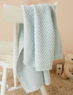 

Unisex,Boys,Girls M&S Collection Pure Cotton Knitted Shawl - Turquoise, Turquoise