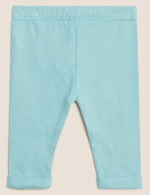 

M&S Collection Pointelle-Leggings aus reiner Baumwolle (3,2 kg - 12 M.) - Blue, Blue