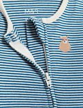 Pure Cotton Striped Zip Sleepsuit (7lbs - 12 Mths)