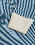Pure Cotton Striped Zip Sleepsuit (7lbs - 12 Mths)