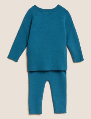 

M&S Collection 2-teiliges Strick-Outfit (3,2 kg - 12 M.) - Sage Mix, Sage Mix