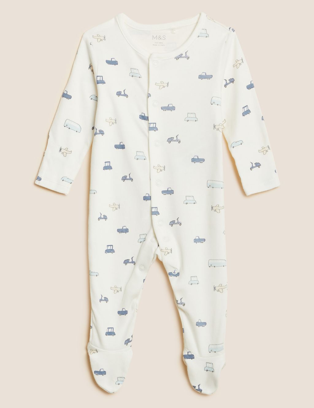 3pk Pure Cotton Transport Sleepsuits (61/2lbs - 3 Yrs) image 4