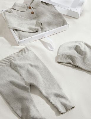 Luxe ensemble nouveau-né 10 pièces avec couverture -boîte cadeau luxe-  couleur gris