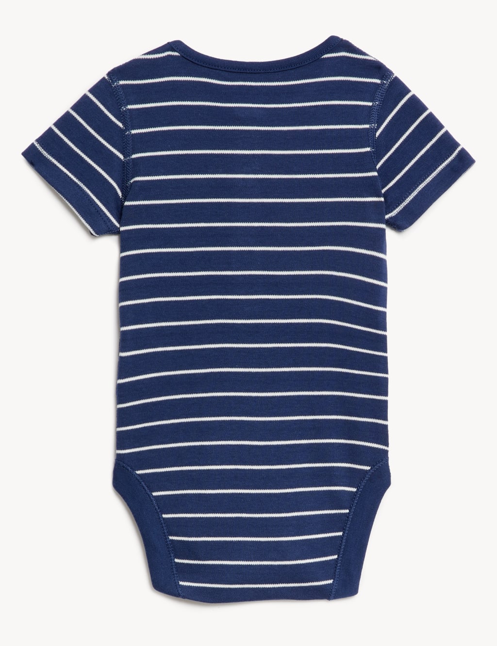 3pk Pure Cotton Striped & Plain Bodysuits (6 1/2lbs-3 Yrs) image 5