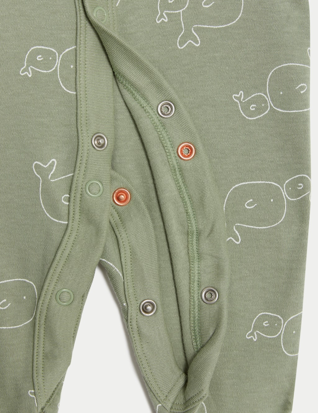 3pk Pure Cotton Whale & Striped Sleepsuits (5lbs-3 Yrs) image 4
