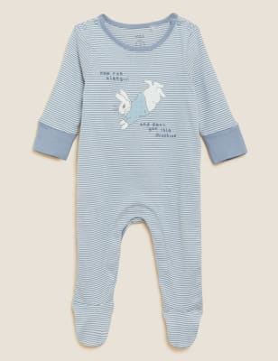 

Boys,Girls,Unisex M&S Collection 2pk Cotton Rich Peter Rabbit™ Sleepsuits (7lbs - 3 Yrs) - Blue Mix, Blue Mix