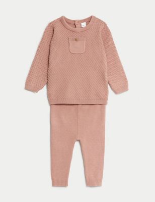 

Boys M&S Collection 2pc Knitted Outfit (7lbs - 1 Yrs) - Sandstone, Sandstone