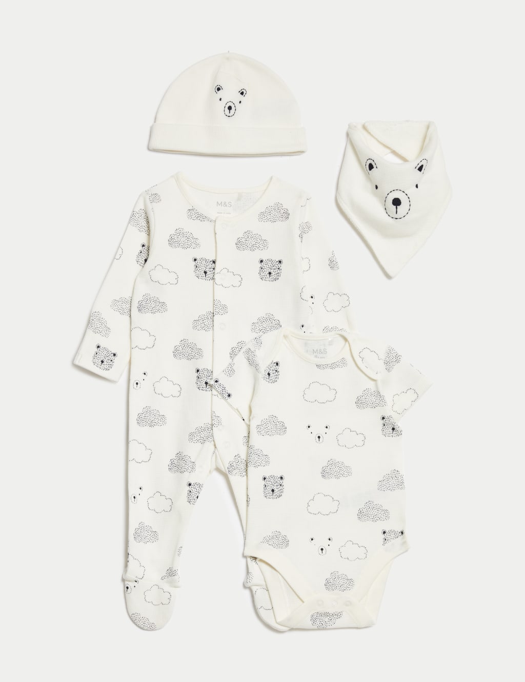 4pc Cotton Rich Bear Starter Set (7lbs -1 Yrs)