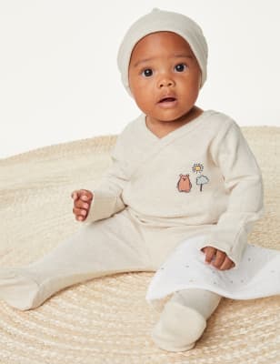 3pc Pure Cotton Bear Outfit (7lbs-1 Yrs)