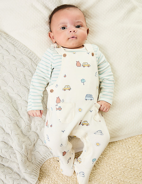2pc Pure Cotton Printed Outfit (7lbs-1 Yrs) - AL