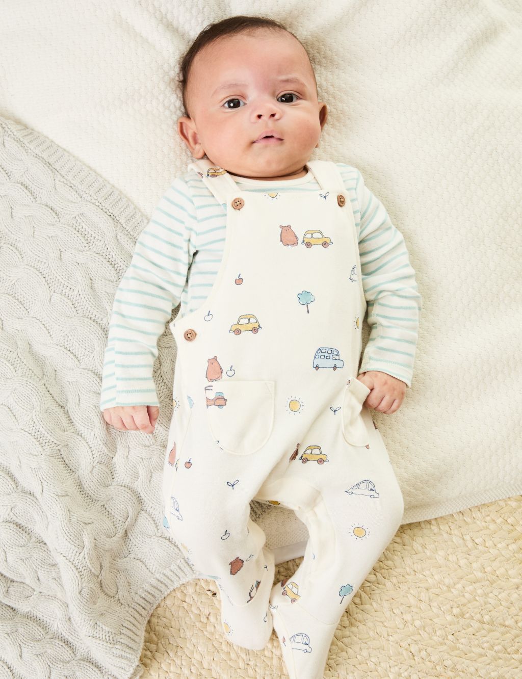 2pc Pure Cotton Printed Outfit (7lbs-1 Yrs)