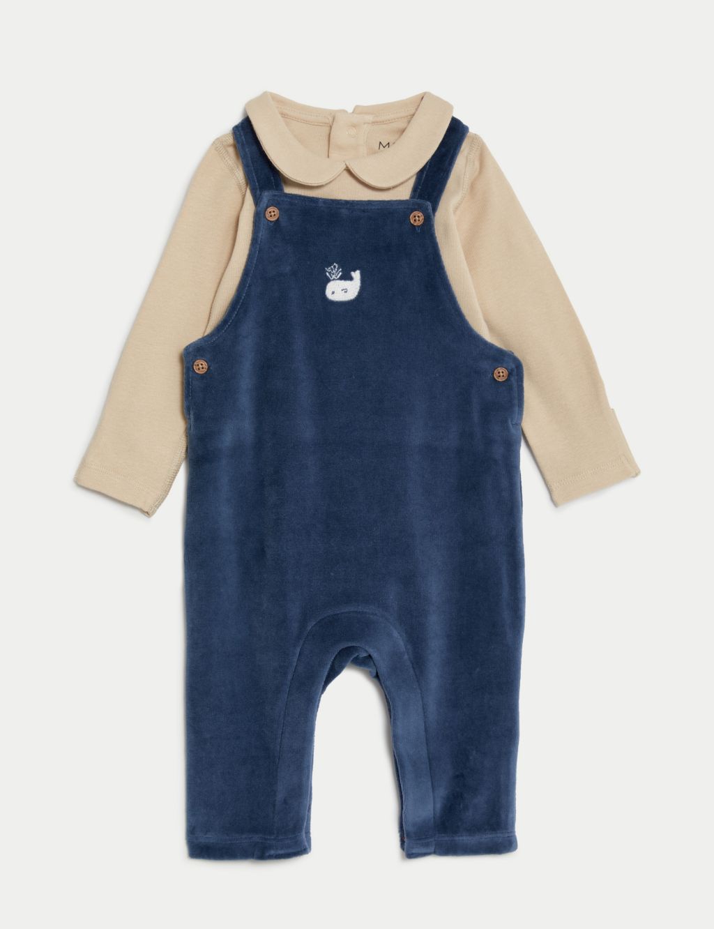 2pc Cotton Rich Whale Outfit (7lbs-1 Yrs) image 2