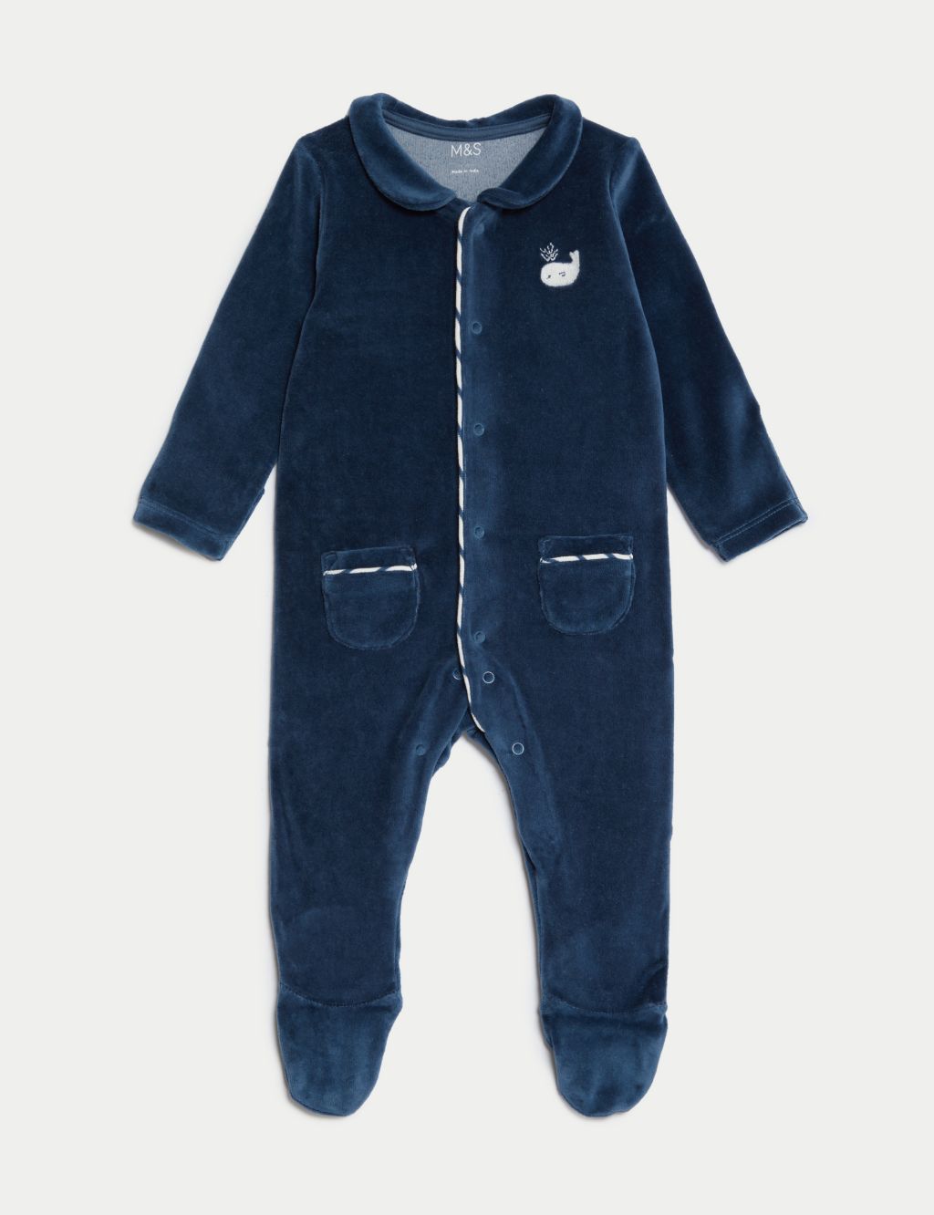 Cotton Rich Whale Sleepsuit (7lbs-1 Yrs) image 2