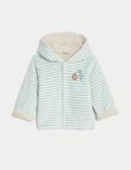 Cotton Rich Striped Hooded Jacket (7lbs-1 Yrs)