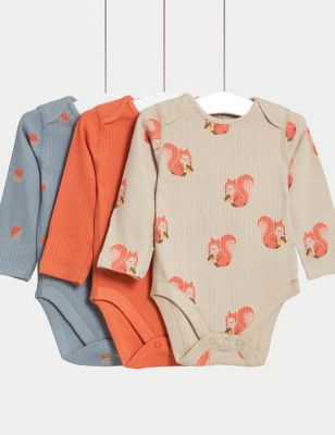 

Boys M&S Collection 3pk Pure Cotton Woodland Print Bodysuits (6½lbs-3 Yrs) - Copper Rose, Copper Rose