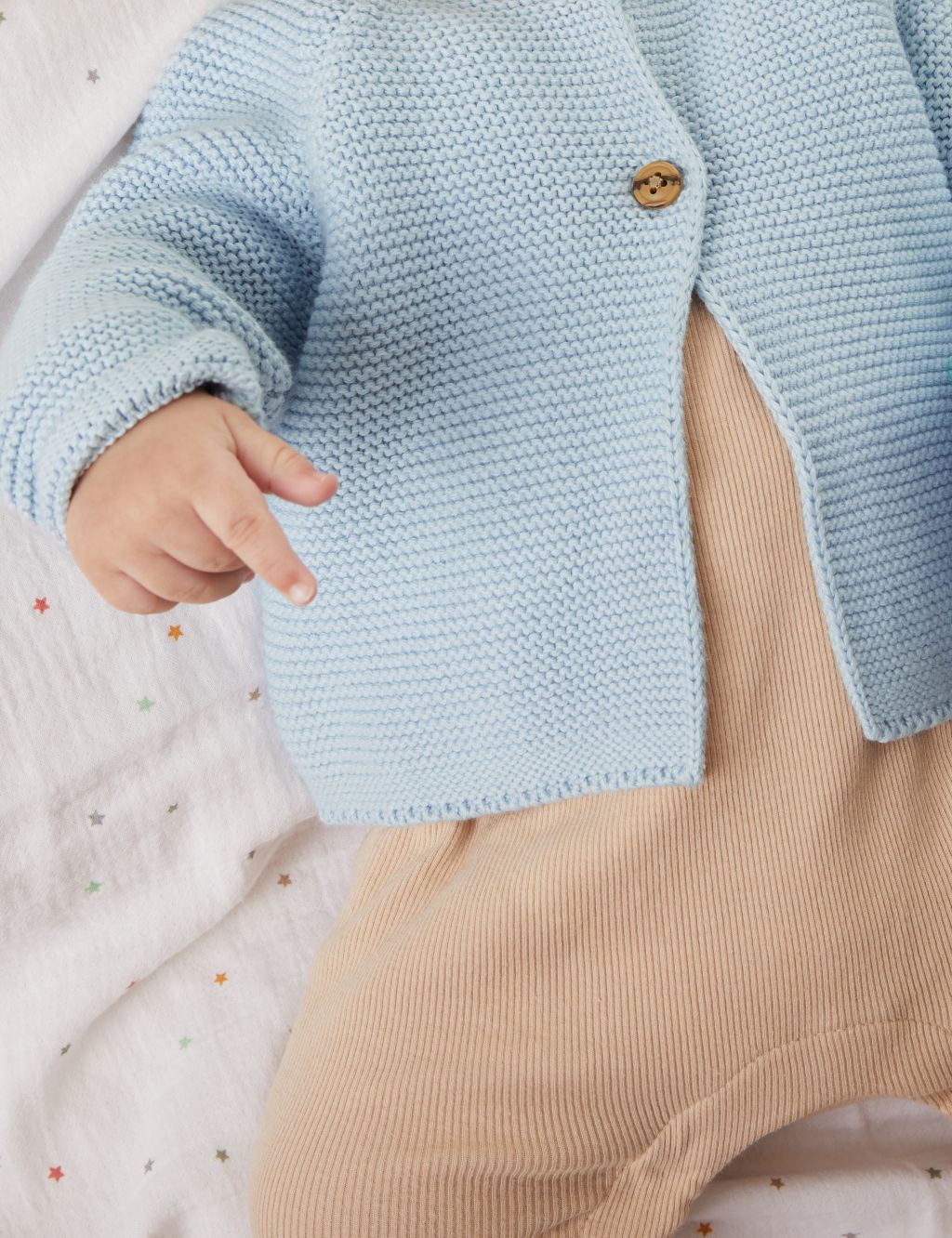 Pure Cotton Knitted Cardigan (7lbs-1 Yrs) image 5