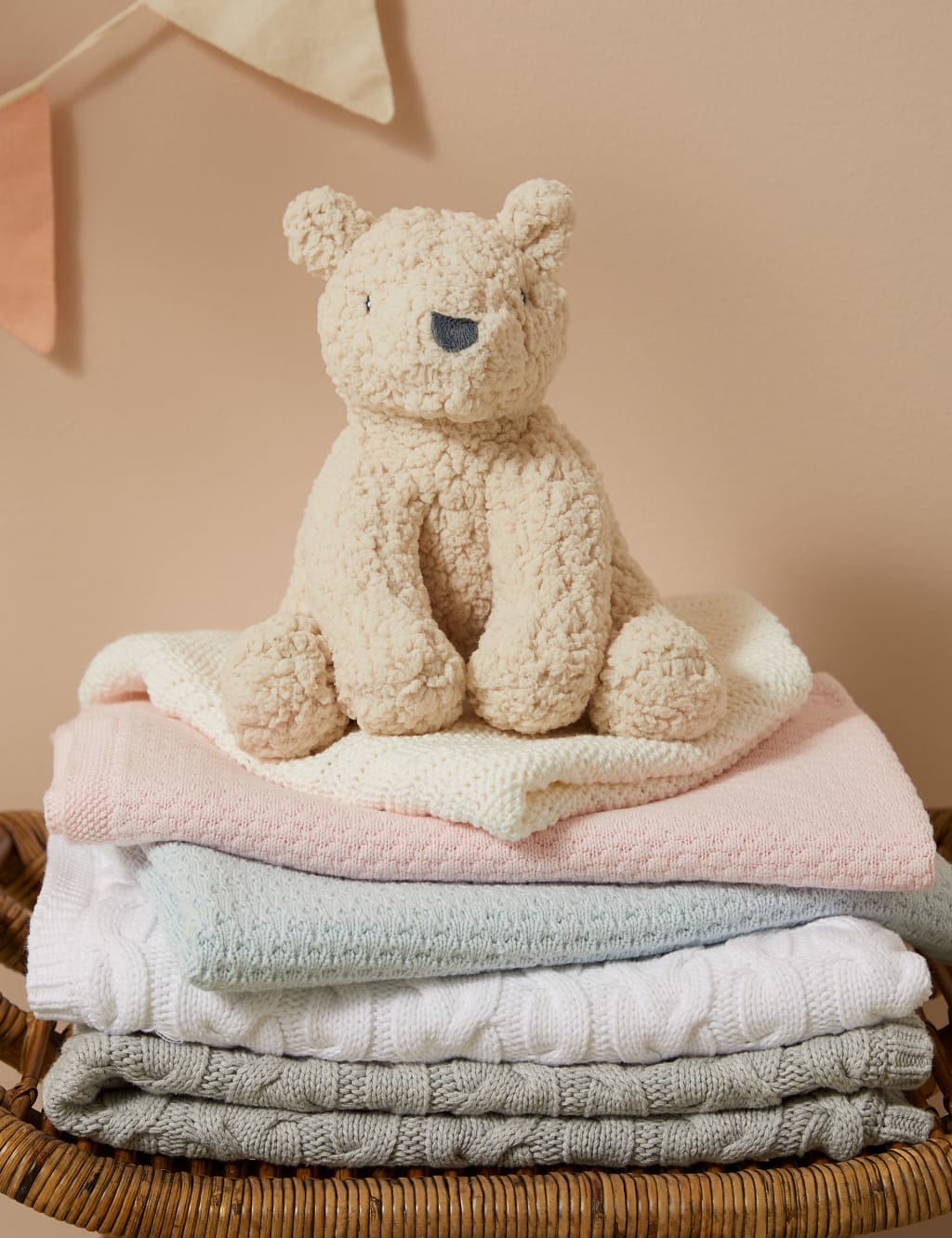 Pure Cotton Cable Knitted Fleece Shawl image 5