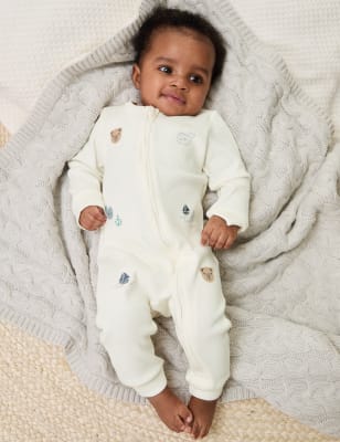 

M&S Collection Pijama de bebé de algodón con bordado (0-12 meses) - White Mix, White Mix