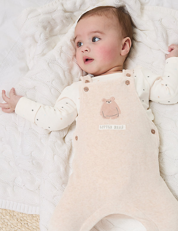 2pc Cotton Rich Bear Outfit (0-12 Mths) - EE