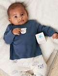 Pijama para bebé 100% algodón con diseño de oso (7&nbsp;lbs-1&nbsp;año)