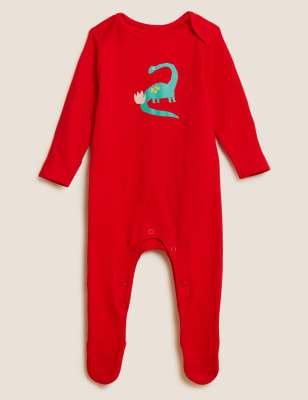 

M&S Collection 3er-Pack Schlafanzüge aus reiner Baumwolle mit Dinosauriermuster (3 kg - 3 Jahre) - Multi, Multi