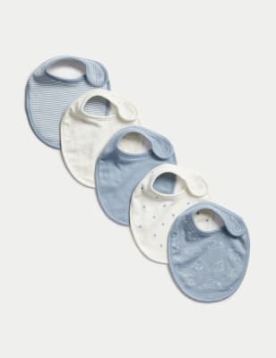 5pk Pure Cotton Bibs - KR