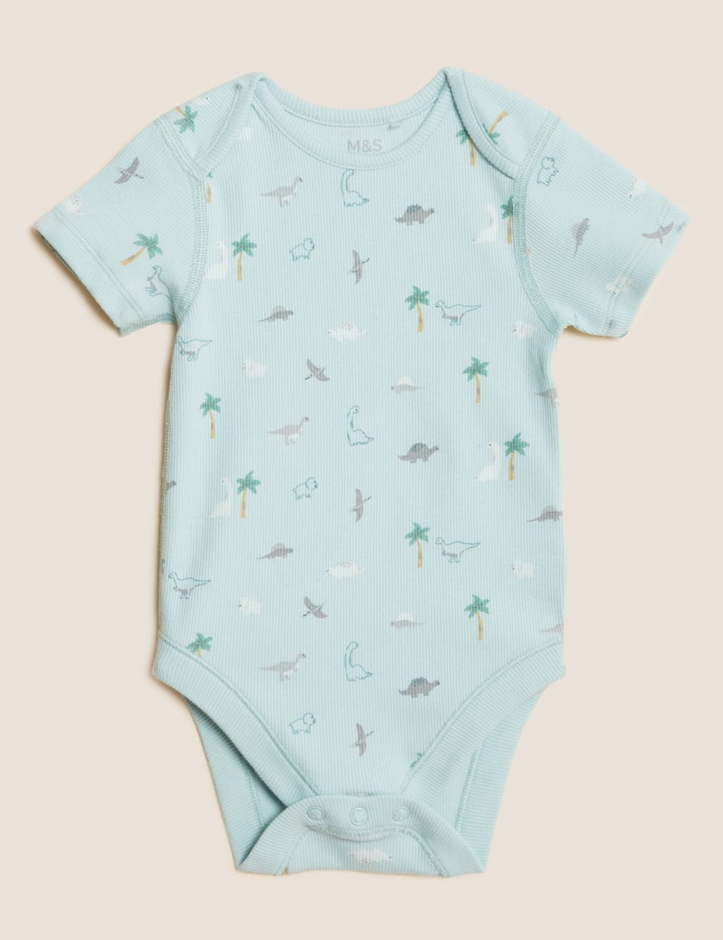 3pk Cotton Rich Dinosaur Bodysuits (6½lbs - 3 Yrs) image 2