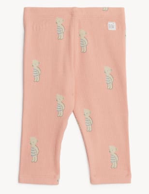 

Unisex,Boys,Girls M&S Collection Cotton Rich Bear Leggings (7lbs -1 Yr) - Apricot Mix, Apricot Mix