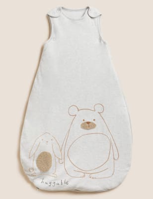 

M&S Collection Saco de dormir 100% algodón con resistencia térmica de 2,5 tog de oso (0-36 meses) - Grey Mix, Grey Mix