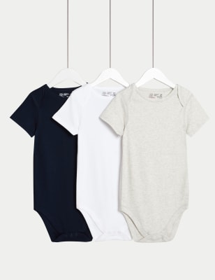 

M&S Collection Pack de 3 bodies 100% algodón (3-16 años) - Grey Mix, Grey Mix