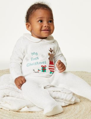 Cotton Rich My First Christmas Sleepsuit(7lbs-1 Yrs)