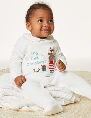 Cotton Rich My First Christmas Sleepsuit(7lbs-1 Yrs) - IL