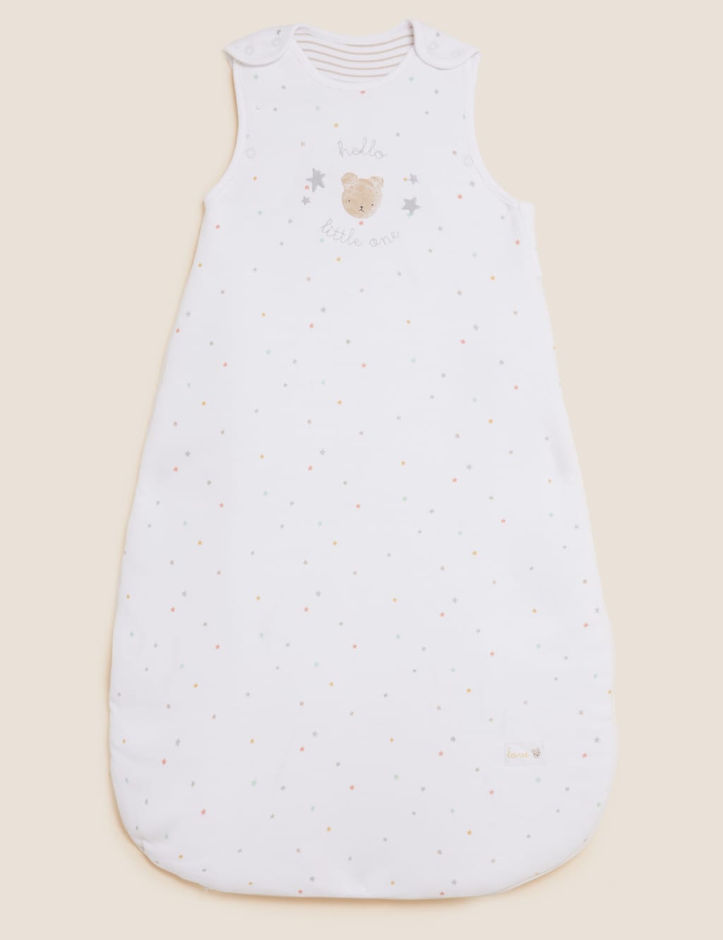 Pure Cotton Star Print 2.5 Tog Sleeping Bag (0-3 Yrs) image 1