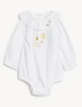 Pure Cotton Frill Bee Bodysuit (7lbs - 12 Mths)