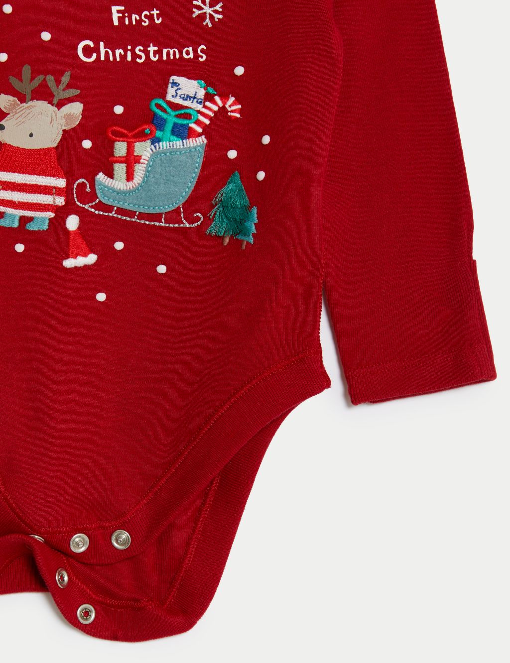 2pc Pure Cotton My First Christmas Outfit (7lbs-1 Yrs) image 6