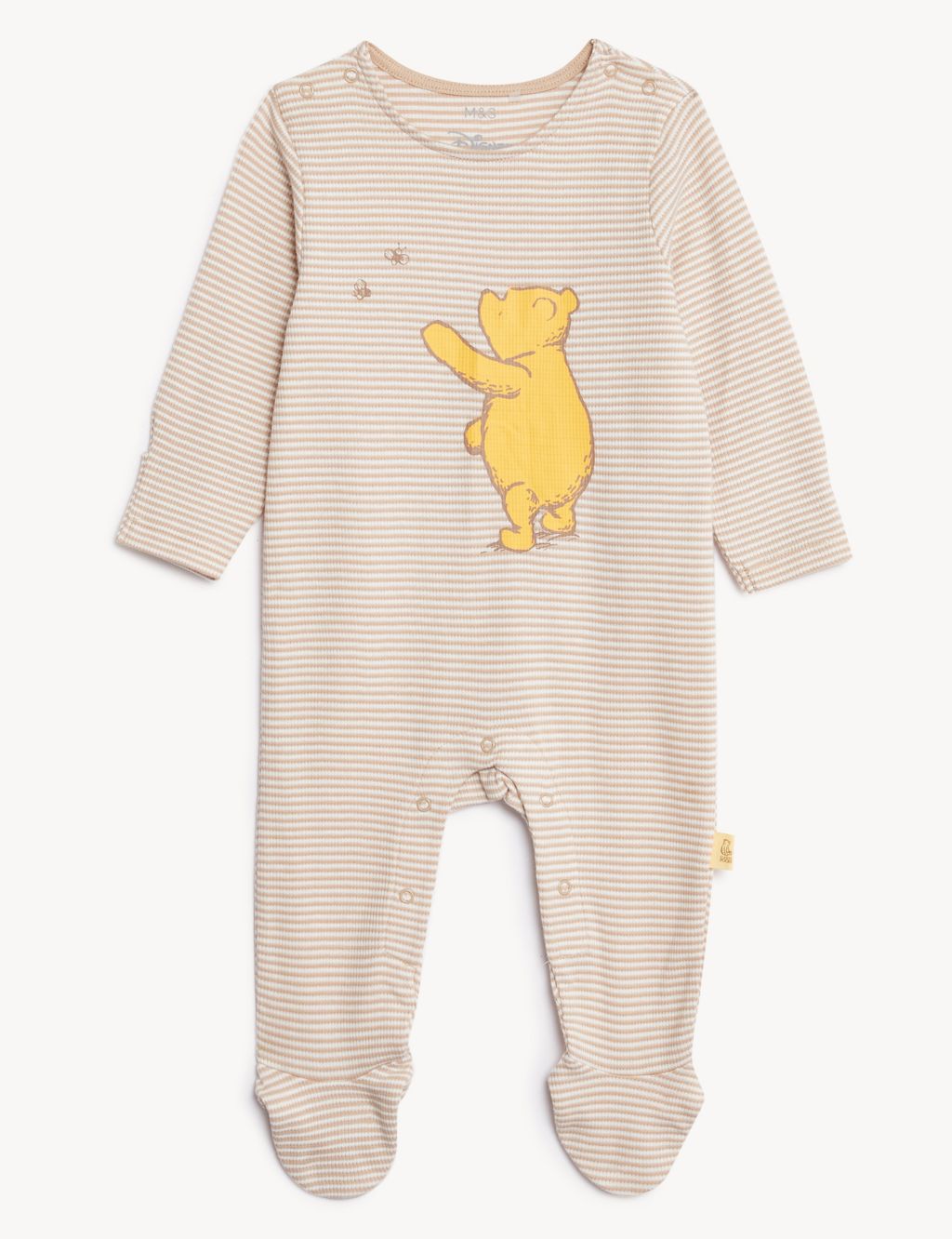 2pk Pure Cotton Winnie the Pooh™ Sleepsuits (0-3 Yrs) image 2