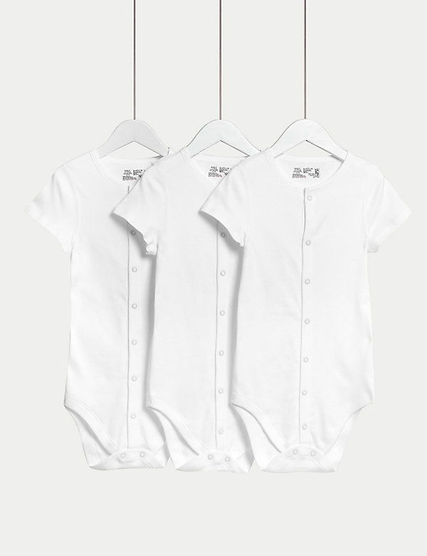 3pk Pure Cotton Bodysuits (0-16 Yrs) - SE