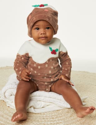 Newborn christmas 2025 pudding outfit