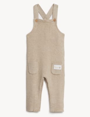 

M&S Collection Gestrickte Latzhose (3,2 kg-1 J.) - Nude, Nude