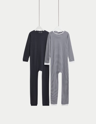 

Unisex,Boys,Girls M&S Collection 2pk Pure Cotton Back Opening Sleepsuits (3-16 Yrs) - Pewter, Pewter