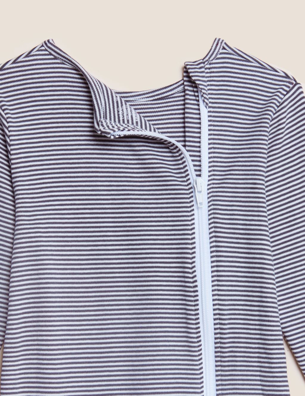 Adaptive Pure Cotton Striped Sleepsuit (3-16 Yrs) image 4