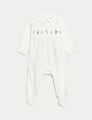 

Unisex,Boys,Girls M&S Collection Velour Peter Rabbit™ Sleepsuit (7lbs-1 Yrs) - Cream Mix, Cream Mix