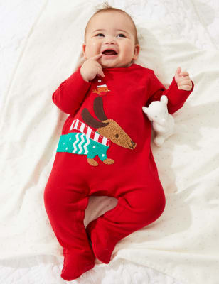 Christmas sleepsuit best sale baby boy