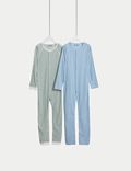 Pack de 2 pijamas para bebé 100% algodón adaptables (0&nbsp;meses-16&nbsp;años)